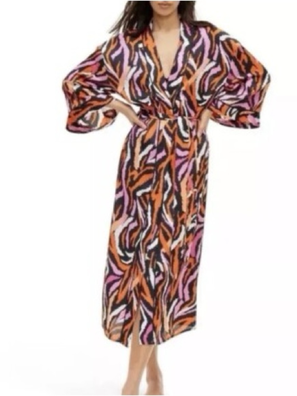 Target DVF collab Pink & Orange Printed Robe